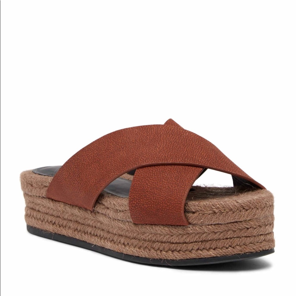 AllSaints Leather Sandal Platform Espadrilles